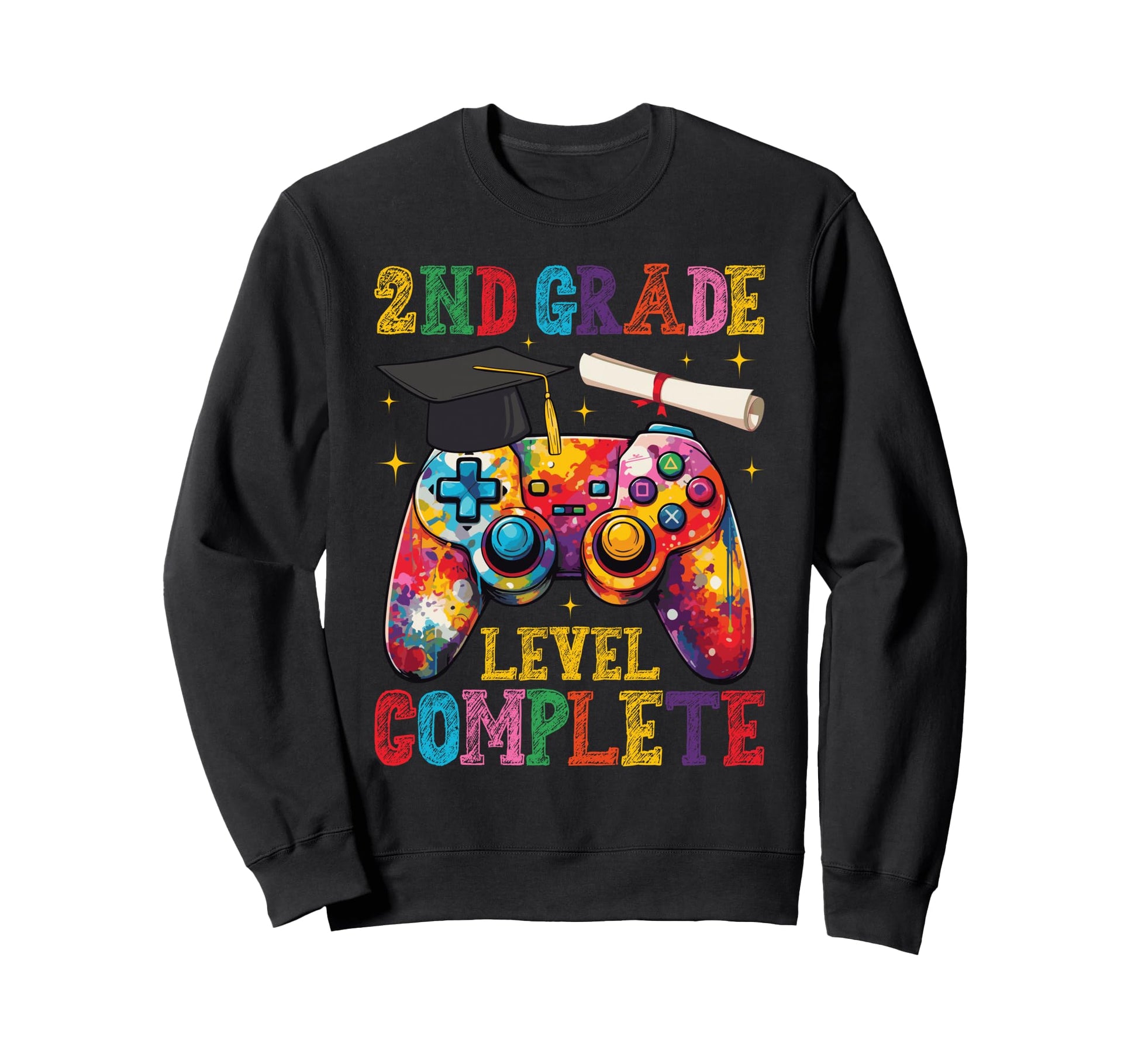 2Nd Grade Level Complete Graduation Sweatshirt - Unique Graphic Men Women - T-Shirt, Sweatshirt, Hoodie