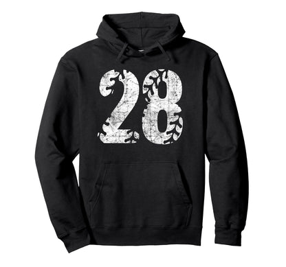 Baseball Softball Mom 28 Number Hoodie - Casual Everyday Wear for Adults - T-Shirt, Sweatshirt, Hoodie