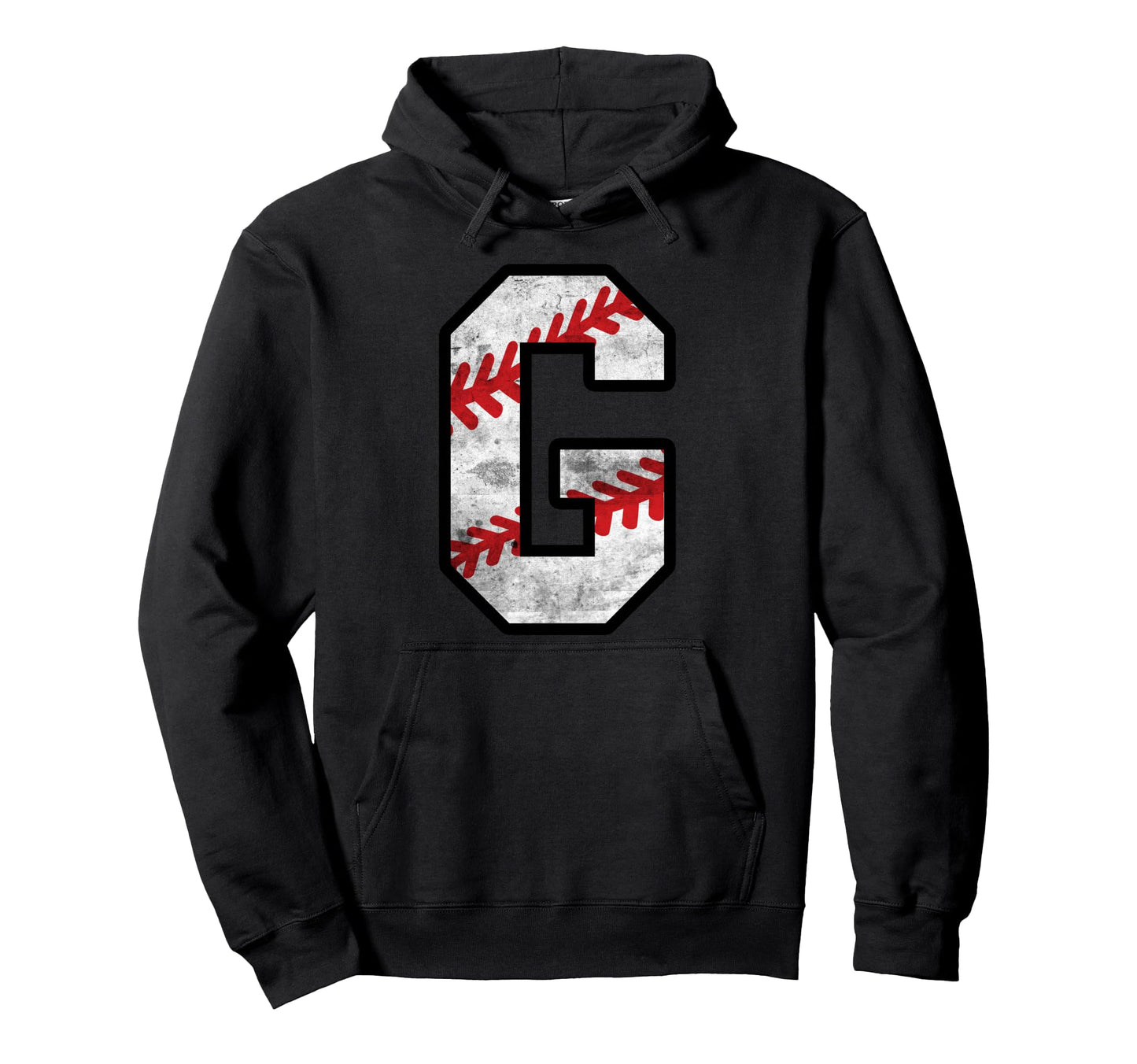 Distressed Baseball Letter G Hoodie - Novelty Apparel for Adults - T-Shirt, Sweatshirt, Hoodie