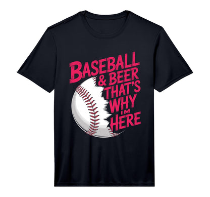 Mens Baseball And Beer Thats Why T-Shirt - Casual Everyday Wear Men Women - T-Shirt, Sweatshirt, Hoodie