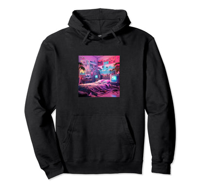 Vaperwave Aesthetic Glitch Anime Retrowave Hoodie - Novelty Apparel Unisex - T-Shirt, Sweatshirt, Hoodie