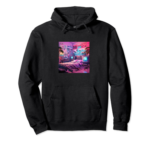 Vaperwave Aesthetic Glitch Anime Retrowave Hoodie - Novelty Apparel Unisex - T-Shirt, Sweatshirt, Hoodie