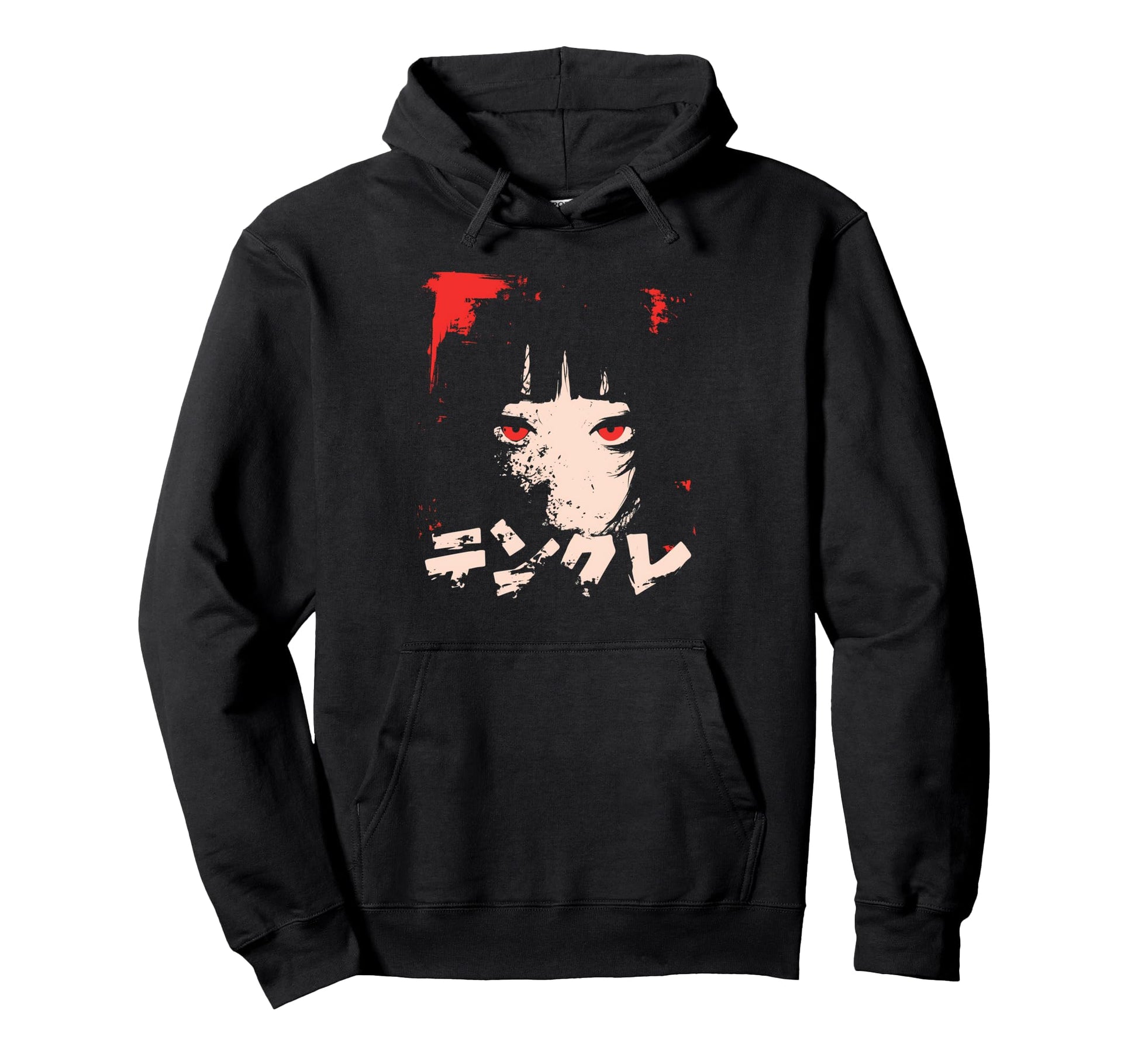 Goth Grunge Demon Anime Waifu Horror Alt Hoodie - Minimalist Print Unisex - T-Shirt, Sweatshirt, Hoodie
