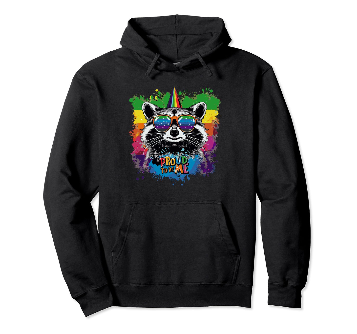 Funny Raccoon Love Sunglasses Summer Gift Hoodie - Custom Art Print Unisex - T-Shirt, Sweatshirt, Hoodie