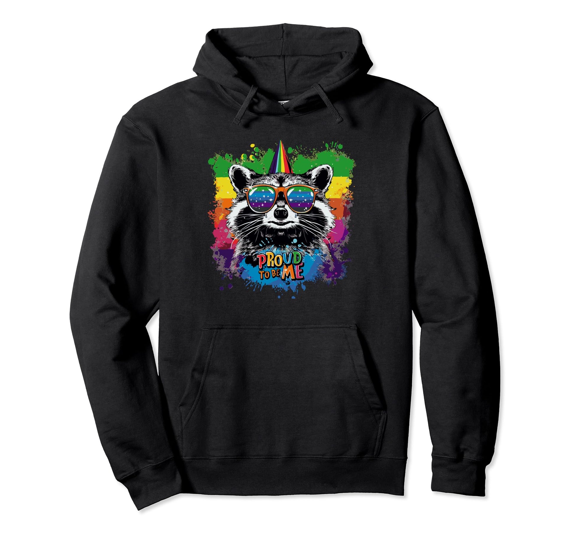 Funny Raccoon Love Sunglasses Summer Gift Hoodie - Custom Art Print Unisex - T-Shirt, Sweatshirt, Hoodie
