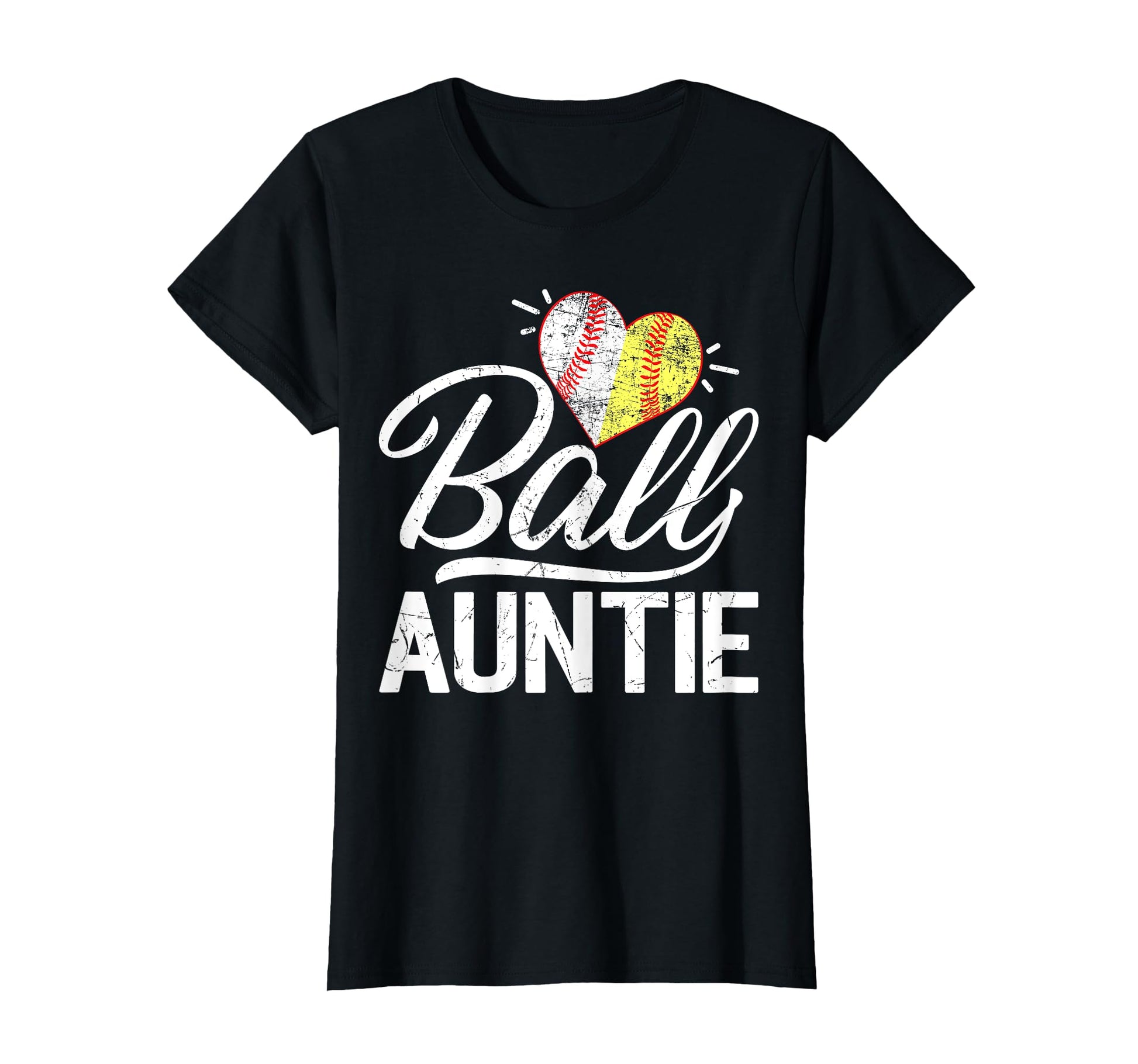 Baseball Lover Funny Ball Heart T-Shirt - Casual Everyday Wear Men Women - T-Shirt, Sweatshirt, Hoodie