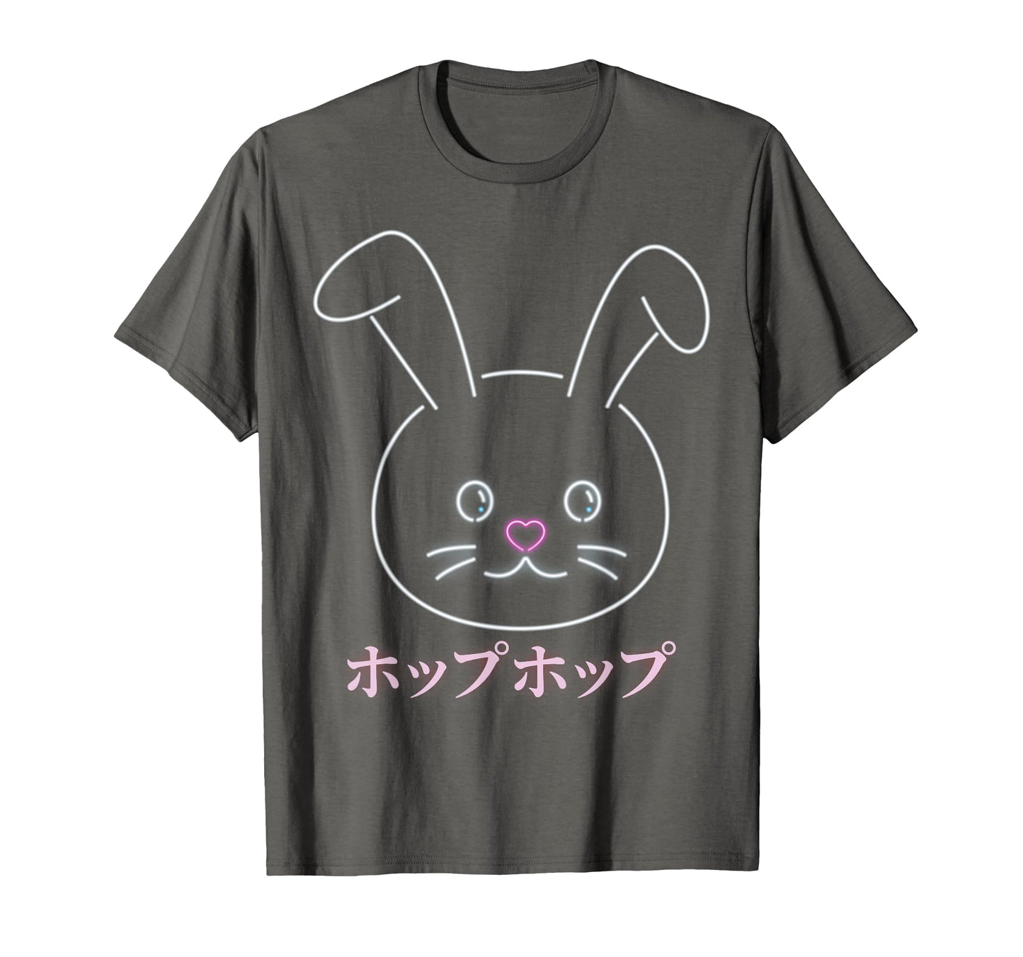 Smiling Bunny Anime Vaporwave Japanese T-Shirt - Aesthetic Graphic Unisex - T-Shirt, Sweatshirt, Hoodie
