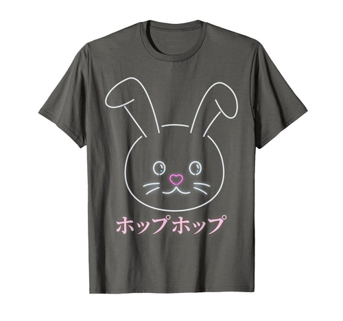 Smiling Bunny Anime Vaporwave Japanese T-Shirt - Aesthetic Graphic Unisex - T-Shirt, Sweatshirt, Hoodie