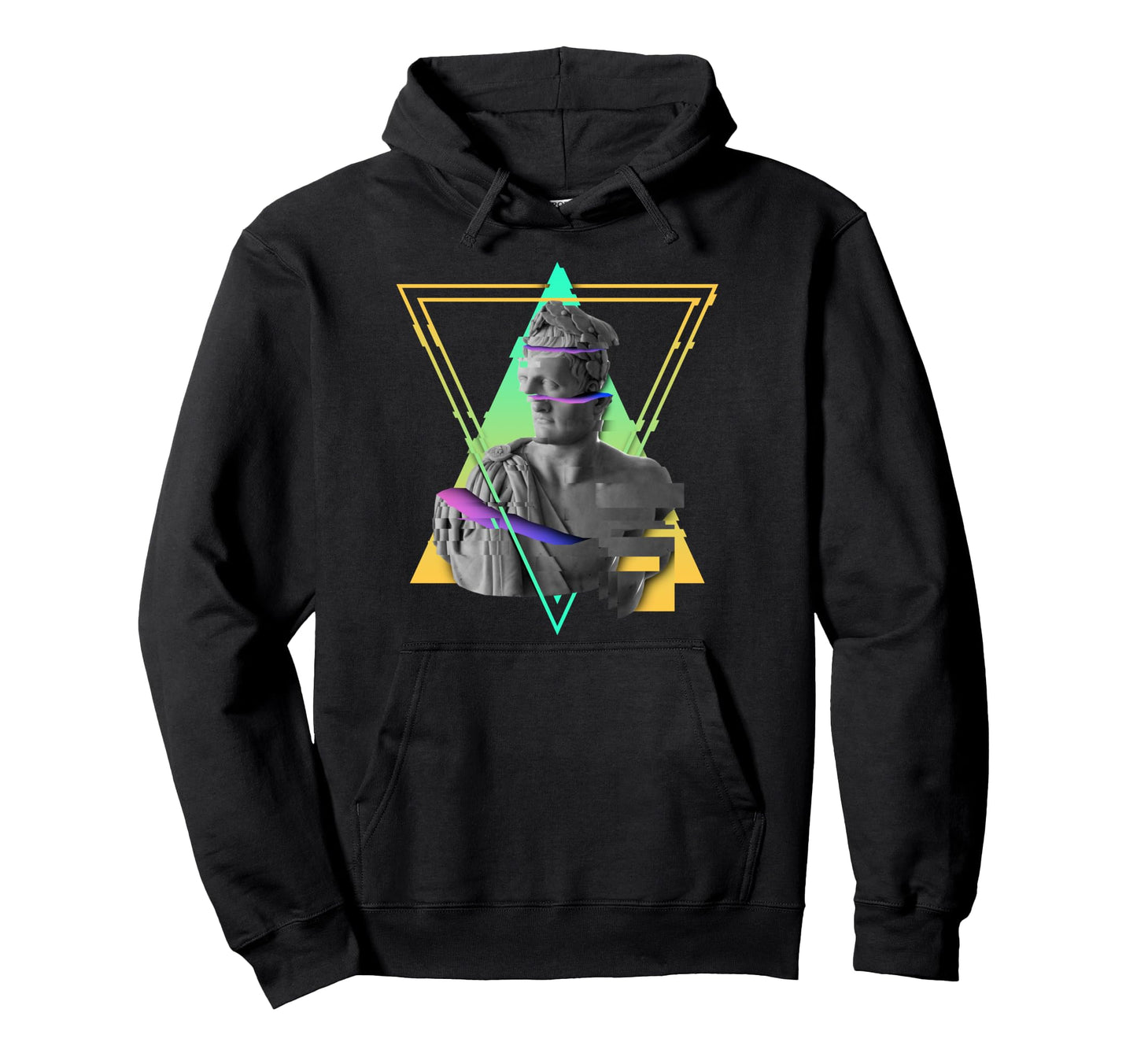 Vaporwave Retrowave Antique Glitch Hoodie - Aesthetic Graphic Men Women - T-Shirt, Sweatshirt, Hoodie