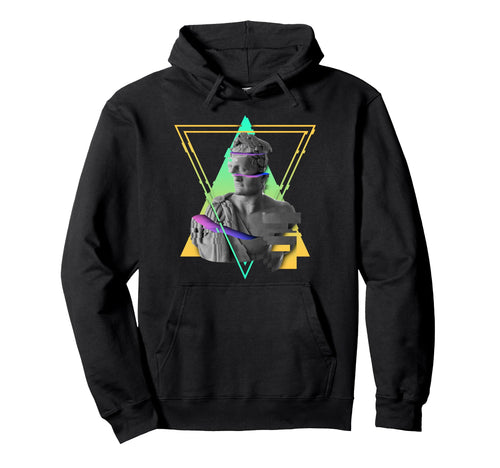Vaporwave Retrowave Antique Glitch Hoodie - Aesthetic Graphic Men Women - T-Shirt, Sweatshirt, Hoodie