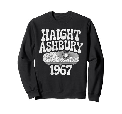 Haight Ashbury 1967 Hippie Sweatshirt - Fun Novelty Design for Adults - T-Shirt, Sweatshirt, Hoodie