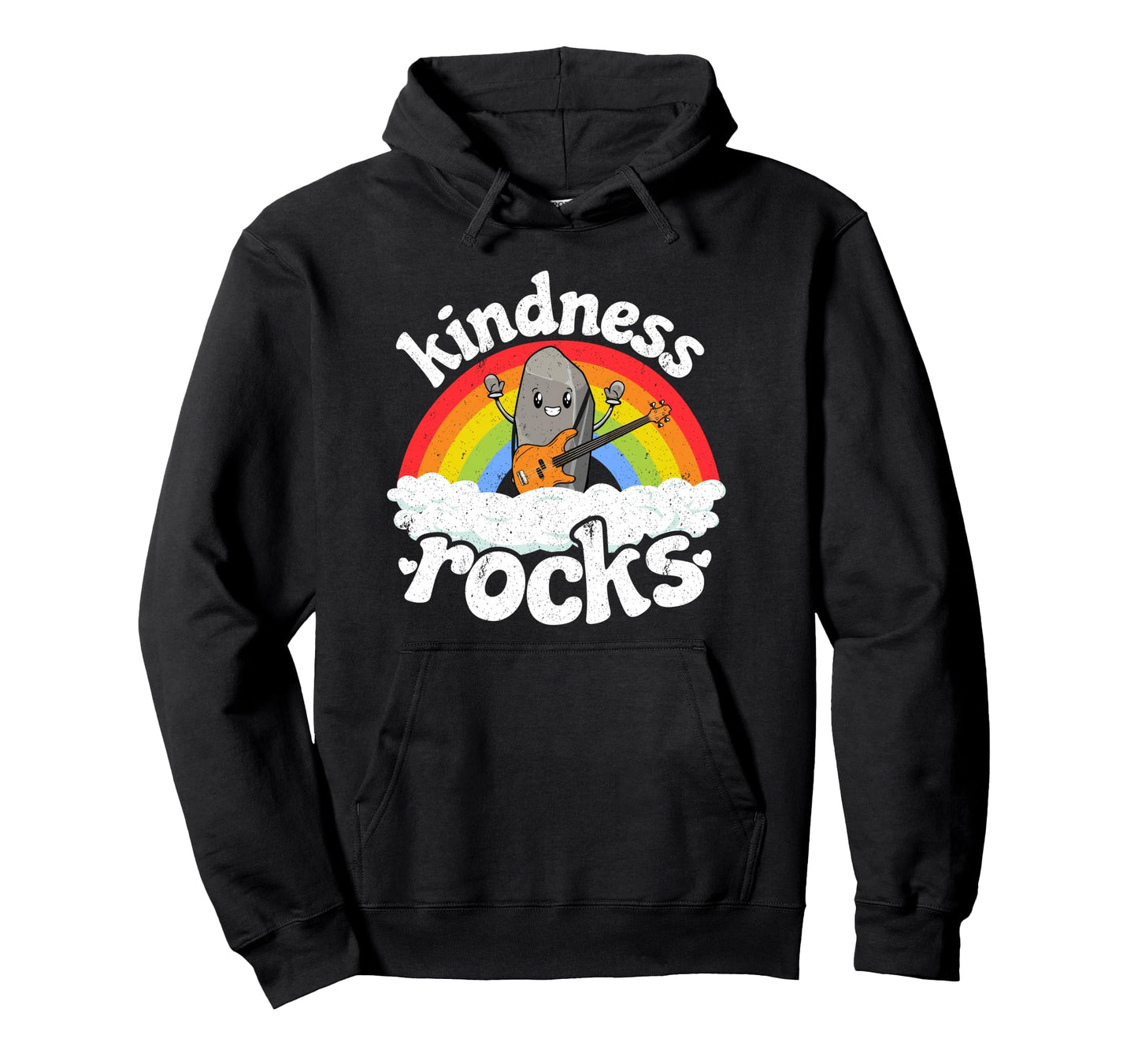 Anti Bullying Rainbow Hippie Music Hoodie - Custom Art Print for Adults - T-Shirt, Sweatshirt, Hoodie