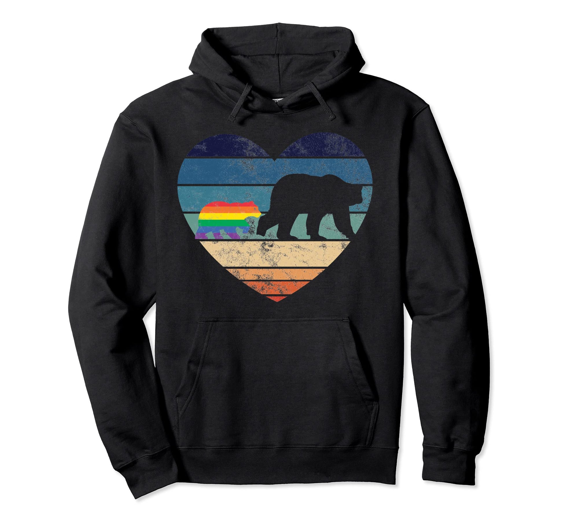 Mama Bear Lgbt Gay Pride Equal Rights Flag Hoodie - Novelty Apparel Unisex - T-Shirt, Sweatshirt, Hoodie