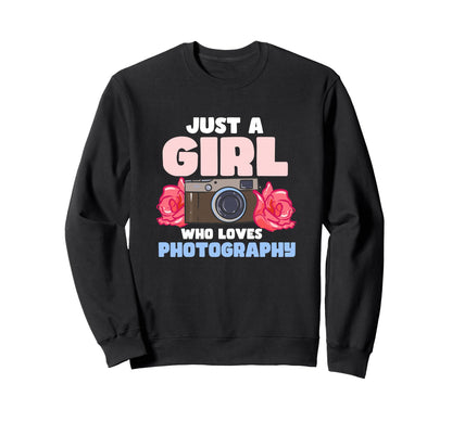 Just Who Loves Photography Camera Sweatshirt - Unique Graphic for Adults - T-Shirt, Sweatshirt, Hoodie