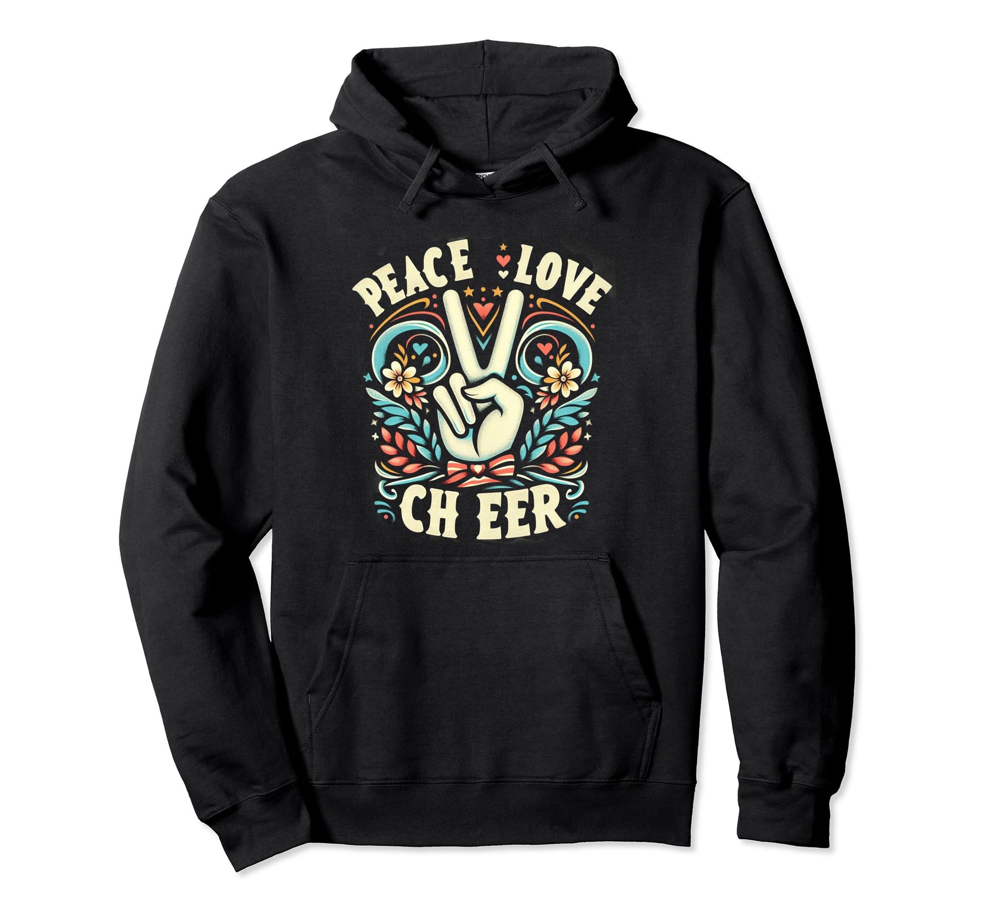 Anime Peace Love Cheer Gift Hoodie - Custom Art Print for Adults - T-Shirt, Sweatshirt, Hoodie