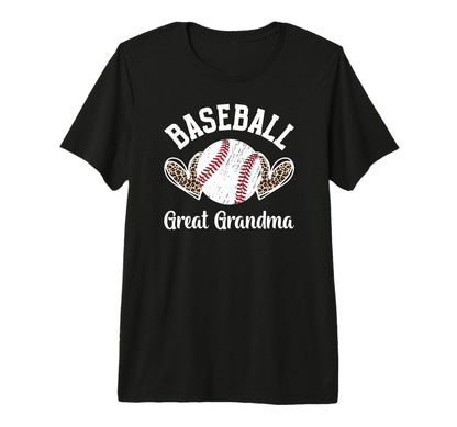 Baseball Great Grandma Hearts Baseball T-Shirt - Trendy Graphic Unisex - T-Shirt, Sweatshirt, Hoodie