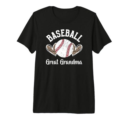Baseball Great Grandma Hearts Baseball T-Shirt - Trendy Graphic Unisex - T-Shirt, Sweatshirt, Hoodie