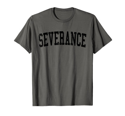 Severance Co Distressed Black Varsity T-Shirt - Casual Everyday Wear Unisex - T-Shirt, Sweatshirt, Hoodie