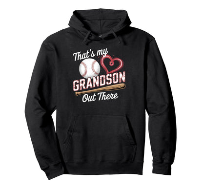 Thats My Grandson Baseball Grandma Hoodie - Novelty Apparel Men Women - T-Shirt, Sweatshirt, Hoodie