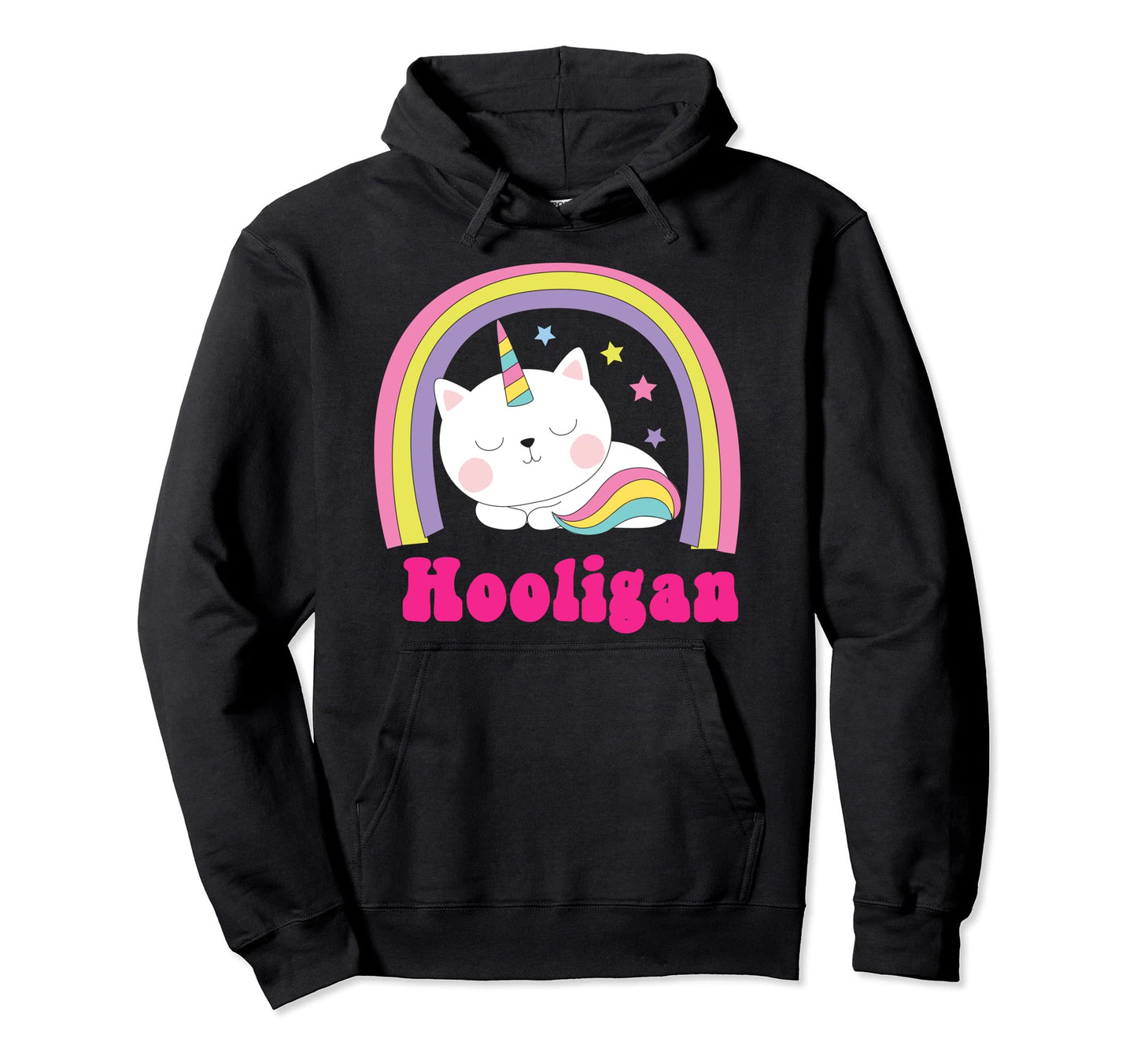 Hooligan Shirts Sarcastic Rainbow Funny Hoodie - Custom Art Print Unisex - T-Shirt, Sweatshirt, Hoodie