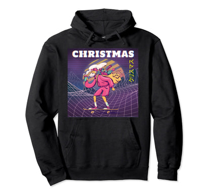 Hipster Santa Vaporwave Aesthetic Hoodie - Casual Everyday Wear for Adults - T-Shirt, Sweatshirt, Hoodie