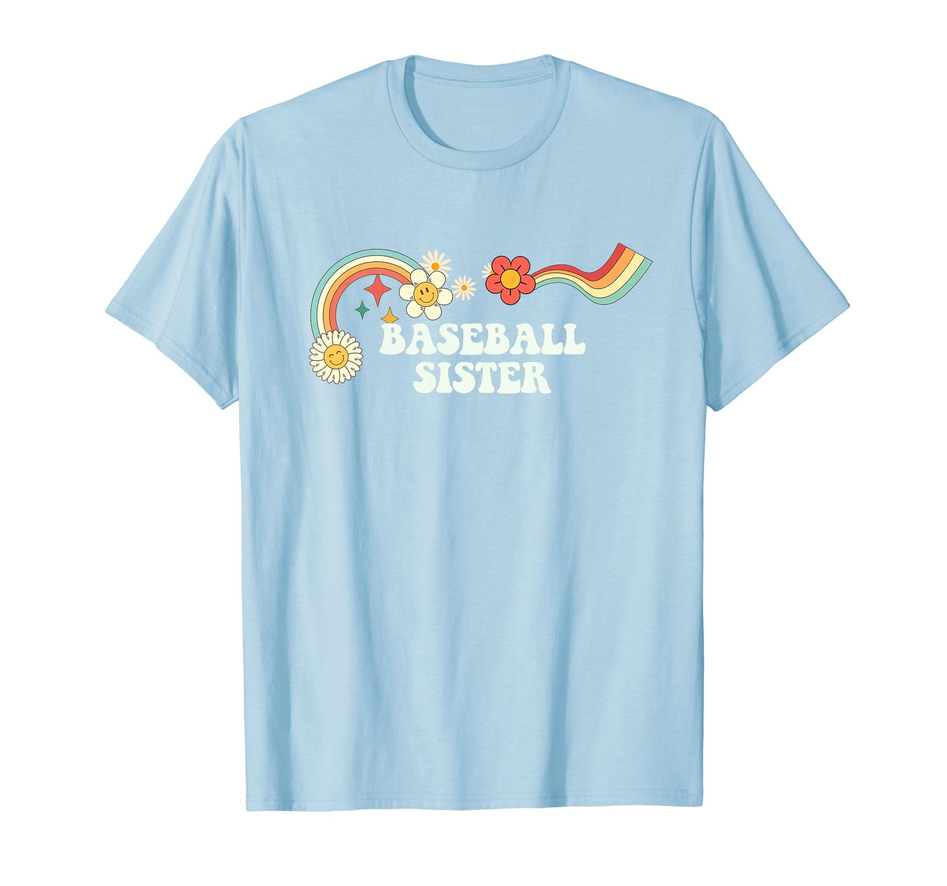 Groovy Funny Baseball Sister T-Shirt - Casual Everyday Wear Men Women - T-Shirt, Sweatshirt, Hoodie