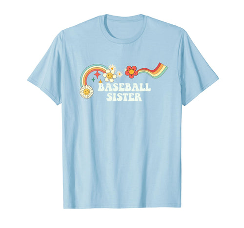 Groovy Funny Baseball Sister T-Shirt - Casual Everyday Wear Men Women - T-Shirt, Sweatshirt, Hoodie