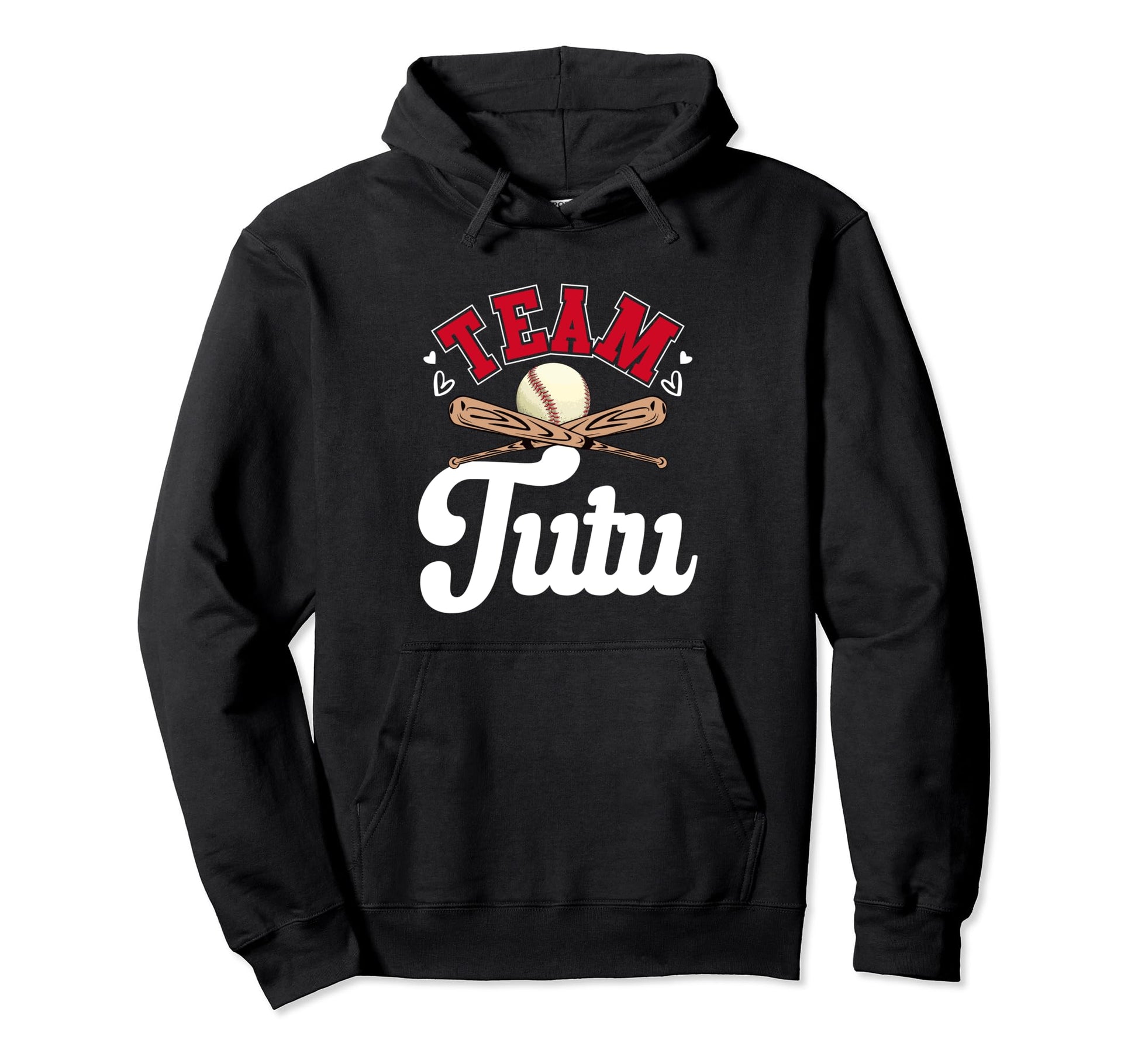 Team Tutu Mothers Day Baseball Hoodie - Fun Novelty Design Men Women - T-Shirt, Sweatshirt, Hoodie