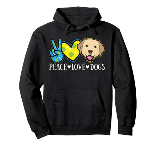 Peace Love Dogs Puppy Pawsome Dog Hoodie - Aesthetic Graphic Men Women - T-Shirt, Sweatshirt, Hoodie
