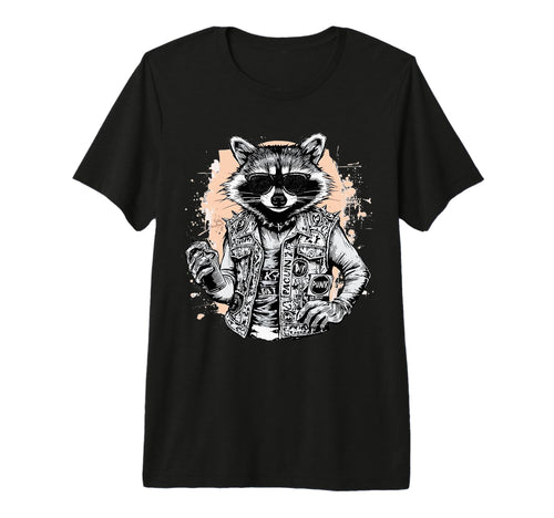 Grunge Rock Trash Panda Punk T-Shirt - Fun Novelty Design for Adults - T-Shirt, Sweatshirt, Hoodie