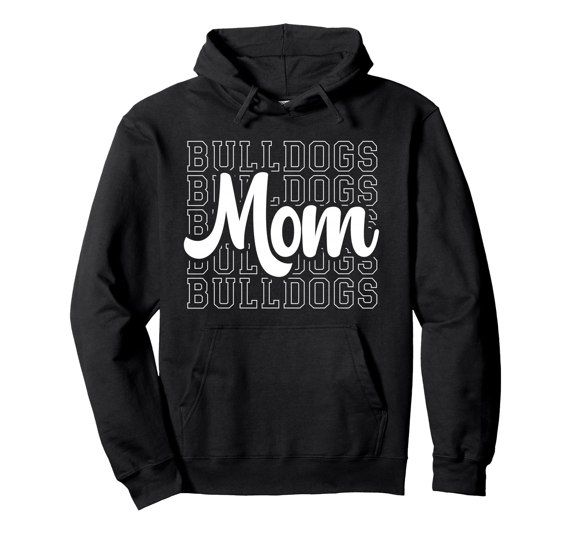Bulldogs Sports Mascot Bulldogs Mom Game Hoodie - Graphic Print Men Women - T-Shirt, Sweatshirt, Hoodie