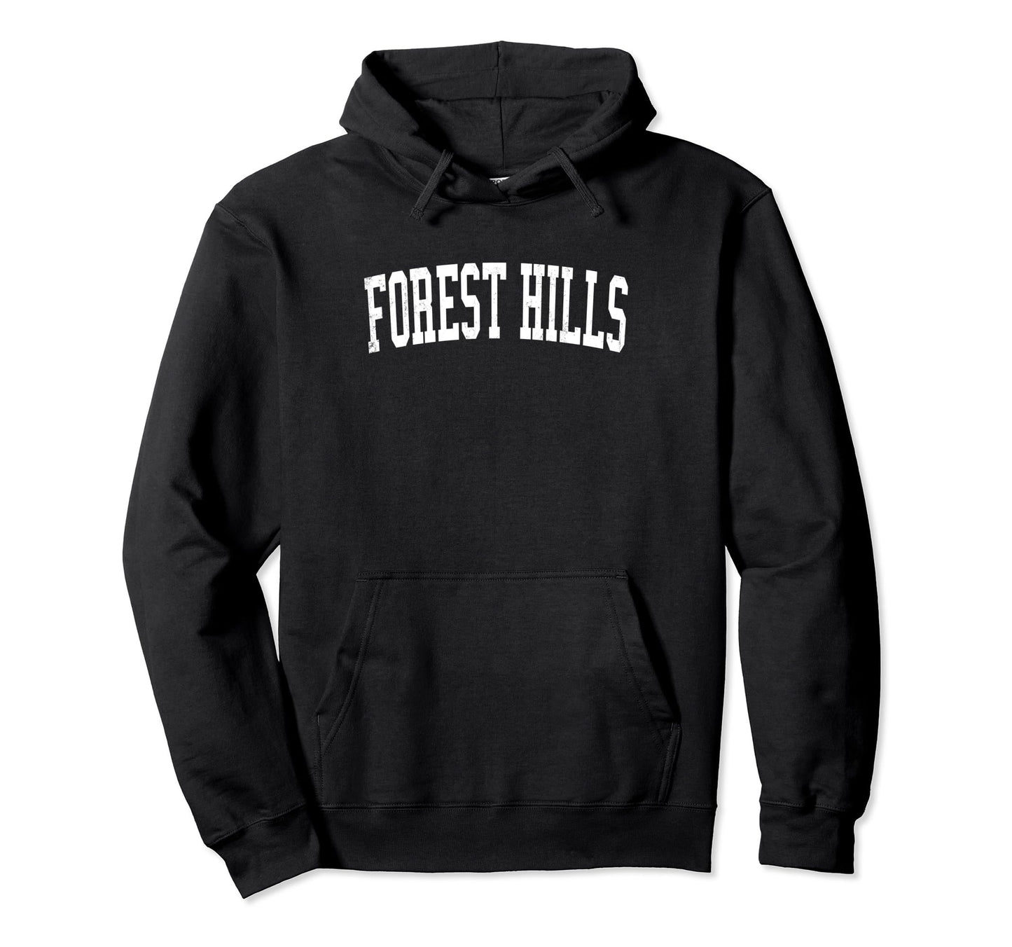 Forest Hills Mi Distressed White Hoodie - Streetwear Style for Adults - T-Shirt, Sweatshirt, Hoodie