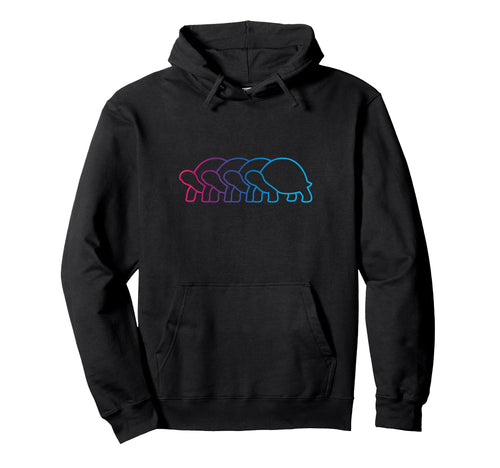 Tortoise Silhouette Synthwave Hoodie - Casual Everyday Wear for Adults - T-Shirt, Sweatshirt, Hoodie