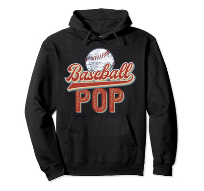 Proud Baseball Pop Grandpa Pop Baseball Hoodie - Novelty Apparel Unisex - T-Shirt, Sweatshirt, Hoodie