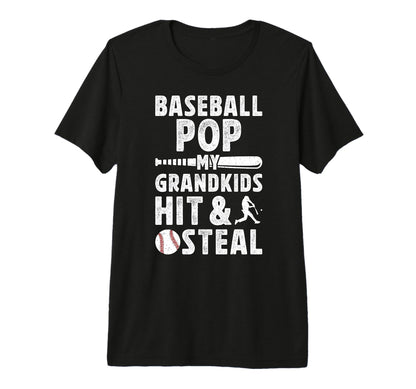 Mens Baseball Pop Funny Grandpa Pop T-Shirt - Fun Novelty Design Men Women - T-Shirt, Sweatshirt, Hoodie