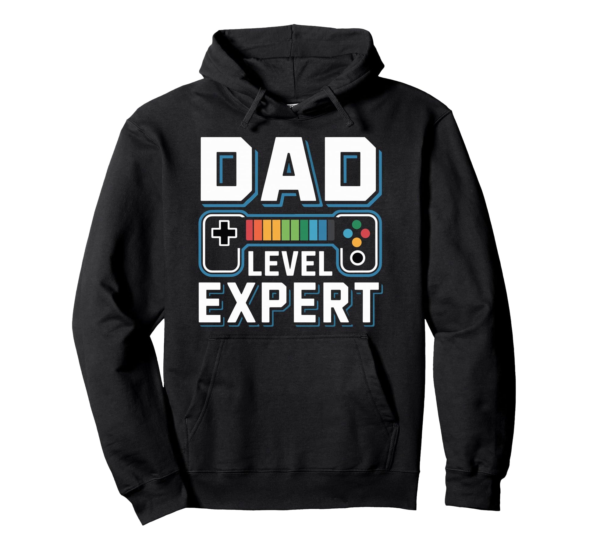 Gamer Dad Level Expert Father Gaming Hoodie - Trendy Graphic for Adults - T-Shirt, Sweatshirt, Hoodie