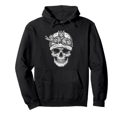 Skull Cat Skeleton Kitty Kitten Gothic Hoodie - Custom Art Print Unisex - T-Shirt, Sweatshirt, Hoodie