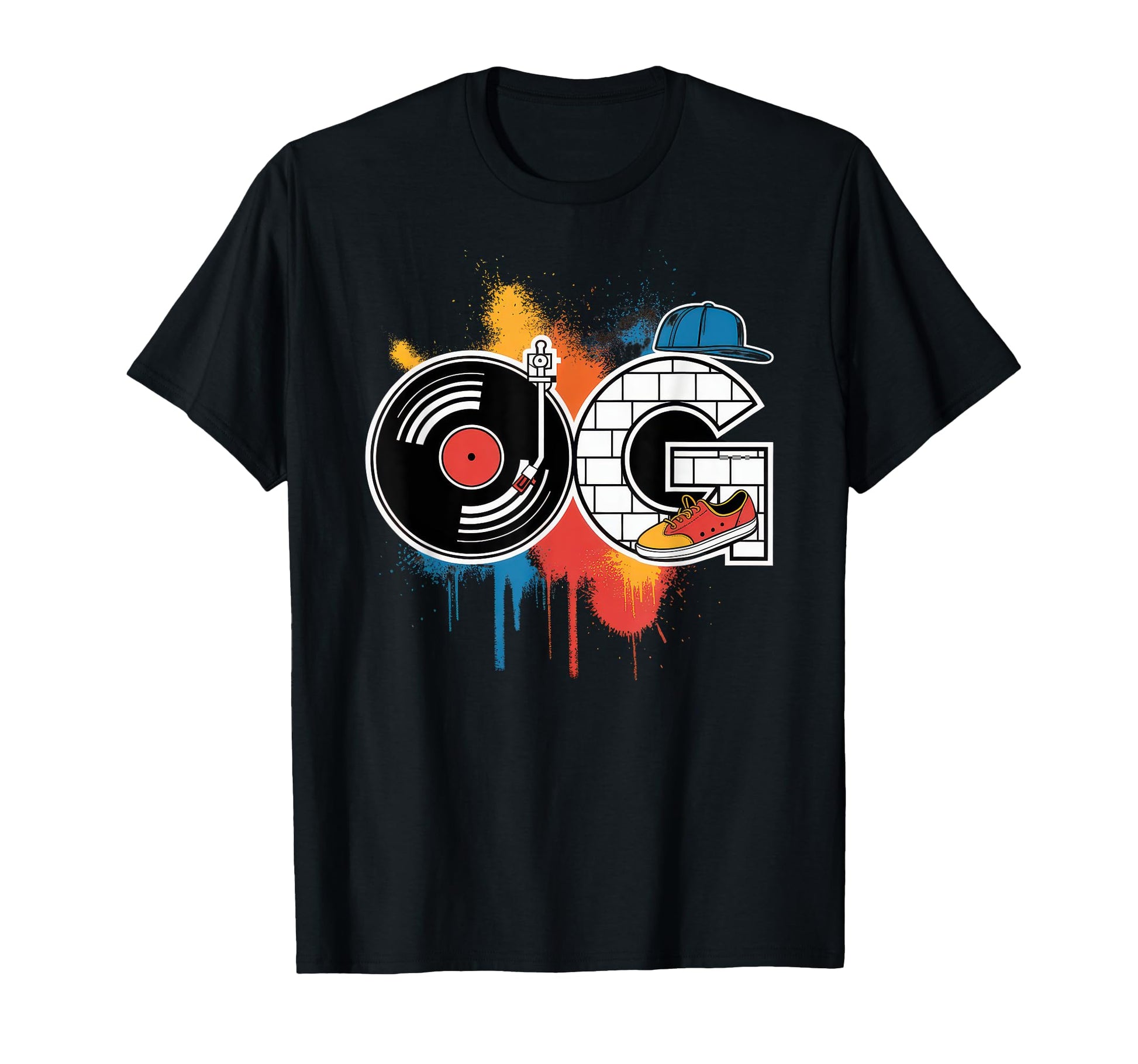 Old School Og Hip Hop Vinyl Cds Tapes 80S T-Shirt - Novelty Apparel Unisex - T-Shirt, Sweatshirt, Hoodie
