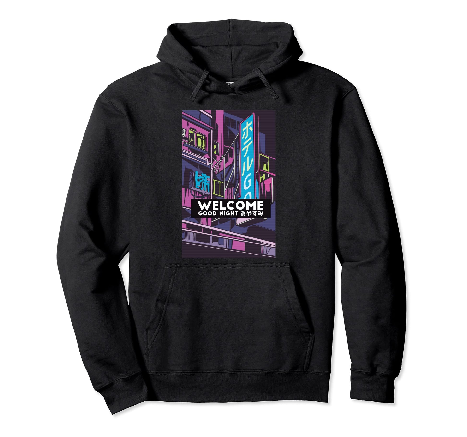 Japanese Vaporwave Aesthetic Night Hoodie - Custom Art Print Men Women - T-Shirt, Sweatshirt, Hoodie