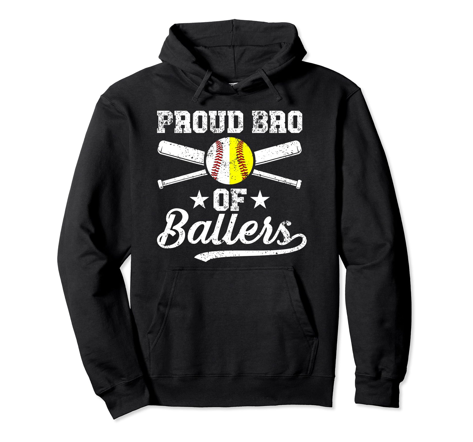 Proud Bro Ballers Baseball Softball Hoodie - Aesthetic Graphic Unisex - T-Shirt, Sweatshirt, Hoodie