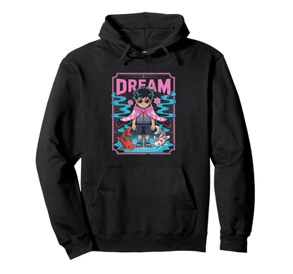 Dreamy Anime Koi Fish And Vaporwave Hoodie - Streetwear Style Unisex - T-Shirt, Sweatshirt, Hoodie