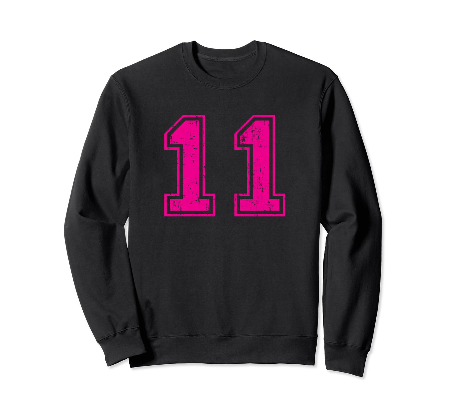 Number 11 Varsity Distressed Sport Sweatshirt - Custom Art Print Men Women - T-Shirt, Sweatshirt, Hoodie