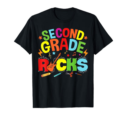 Hello 2Nd Grade Rocks Teacher Team Vibes T-Shirt - Custom Art Print Unisex - T-Shirt, Sweatshirt, Hoodie
