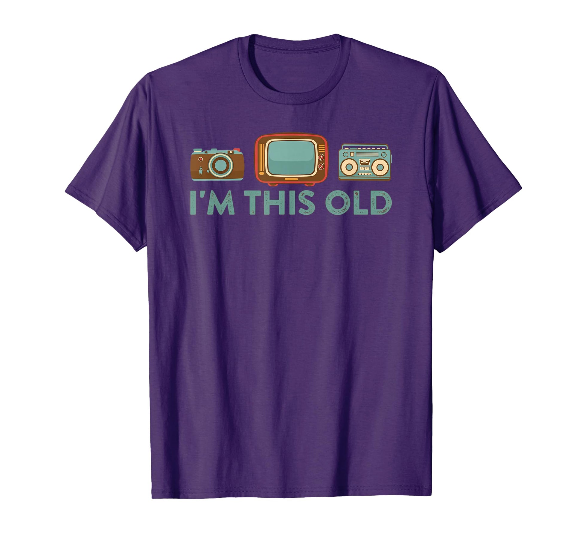 Im This Old Tv Boom Box Camera Boomer T-Shirt - Aesthetic Graphic Men Women - T-Shirt, Sweatshirt, Hoodie