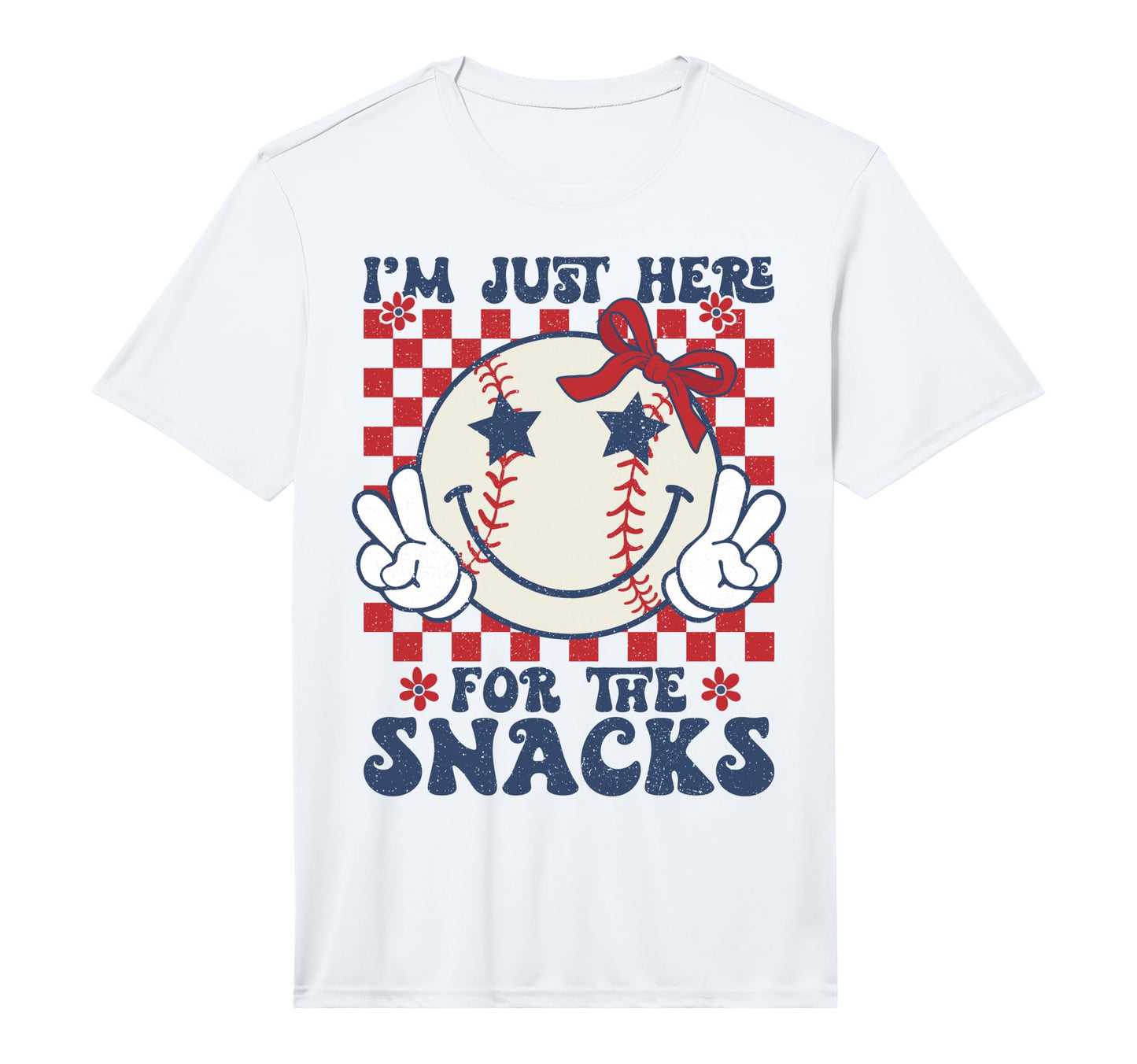 Baseball Sister Im Just Here Snacks Mom T-Shirt - Unique Graphic Men Women - T-Shirt, Sweatshirt, Hoodie