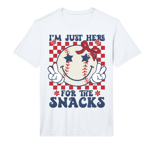 Baseball Sister Im Just Here Snacks Mom T-Shirt - Unique Graphic Men Women - T-Shirt, Sweatshirt, Hoodie