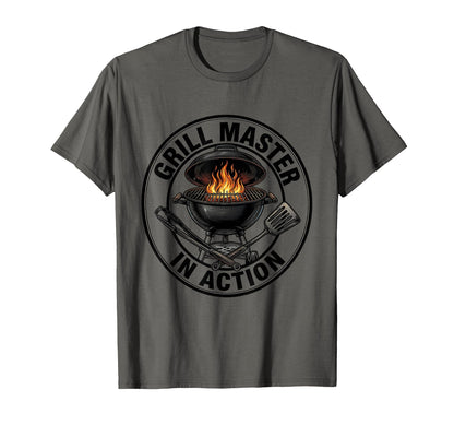 Grill Master Action Funny Fathers Day T-Shirt - Novelty Apparel Men Women - T-Shirt, Sweatshirt, Hoodie
