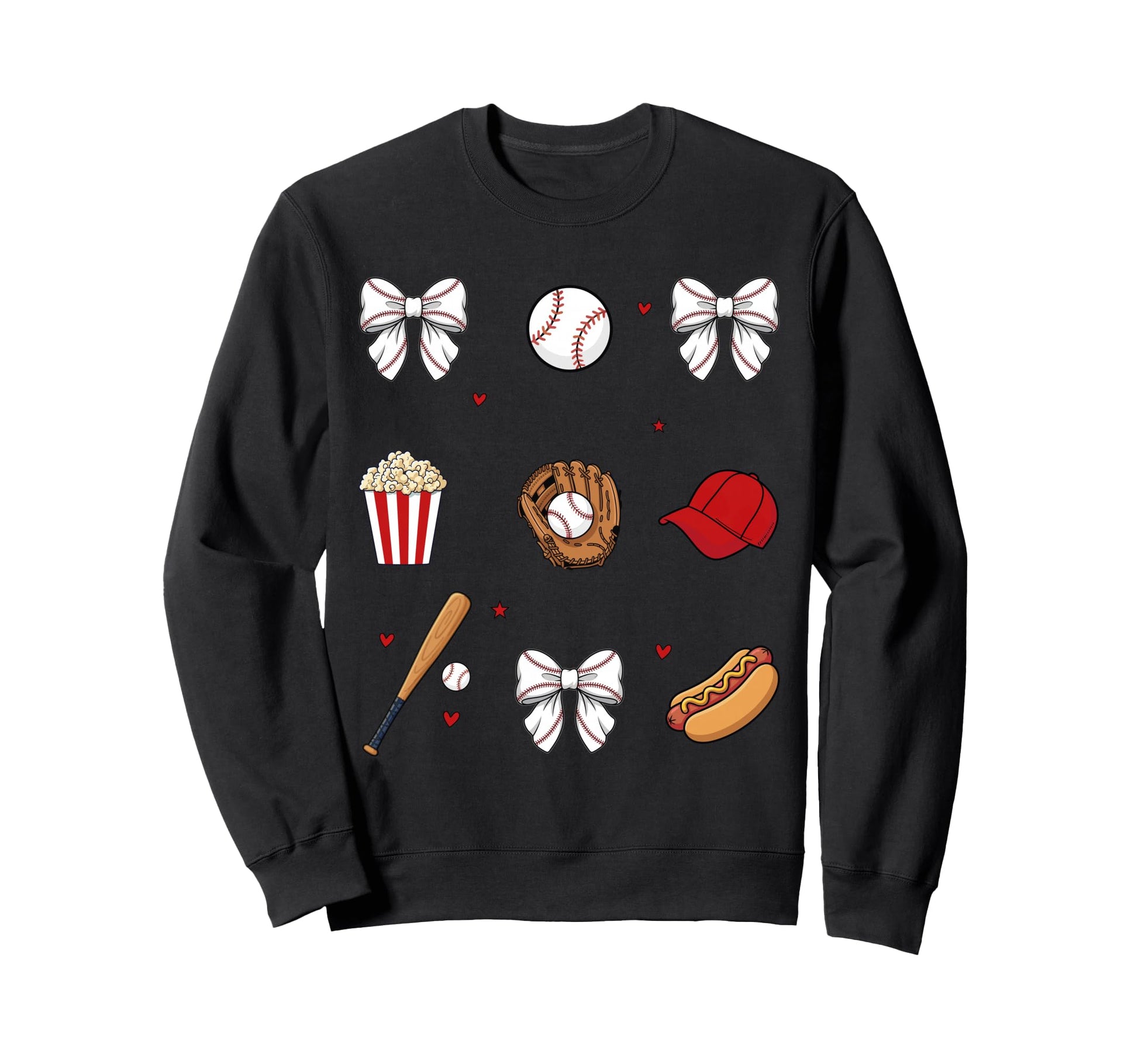 Baseball Sister Coquette Bow Sweatshirt - Minimalist Print Unisex - T-Shirt, Sweatshirt, Hoodie
