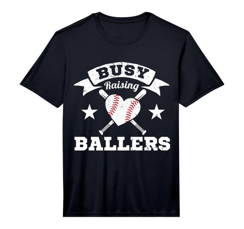 Busy Raising Ballers Baseball Heart T-Shirt - Trendy Graphic for Adults - T-Shirt, Sweatshirt, Hoodie