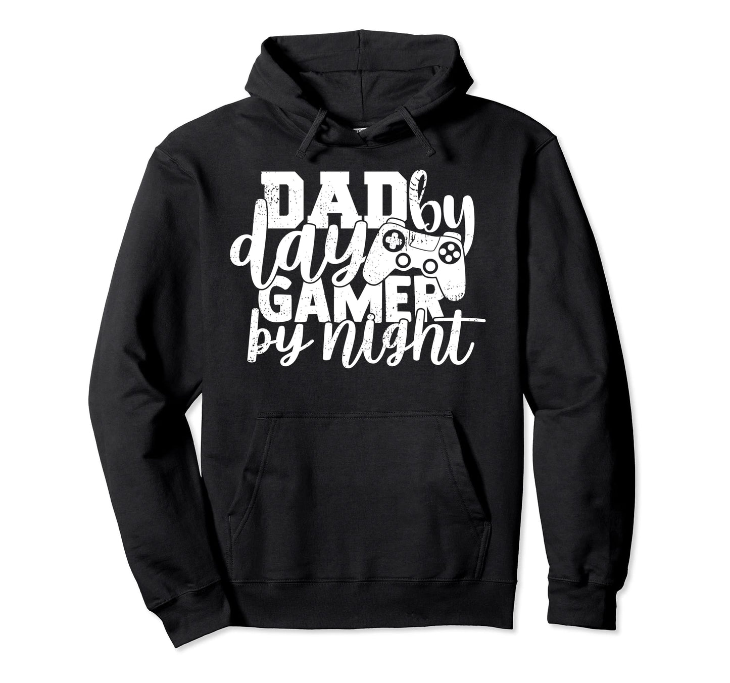 Dad Day Gamer Night Papa Gamers Hoodie - Custom Art Print for Adults - T-Shirt, Sweatshirt, Hoodie